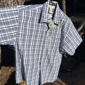 Pineapple Moon Plaid Short-sleeved Shirt Large NWT